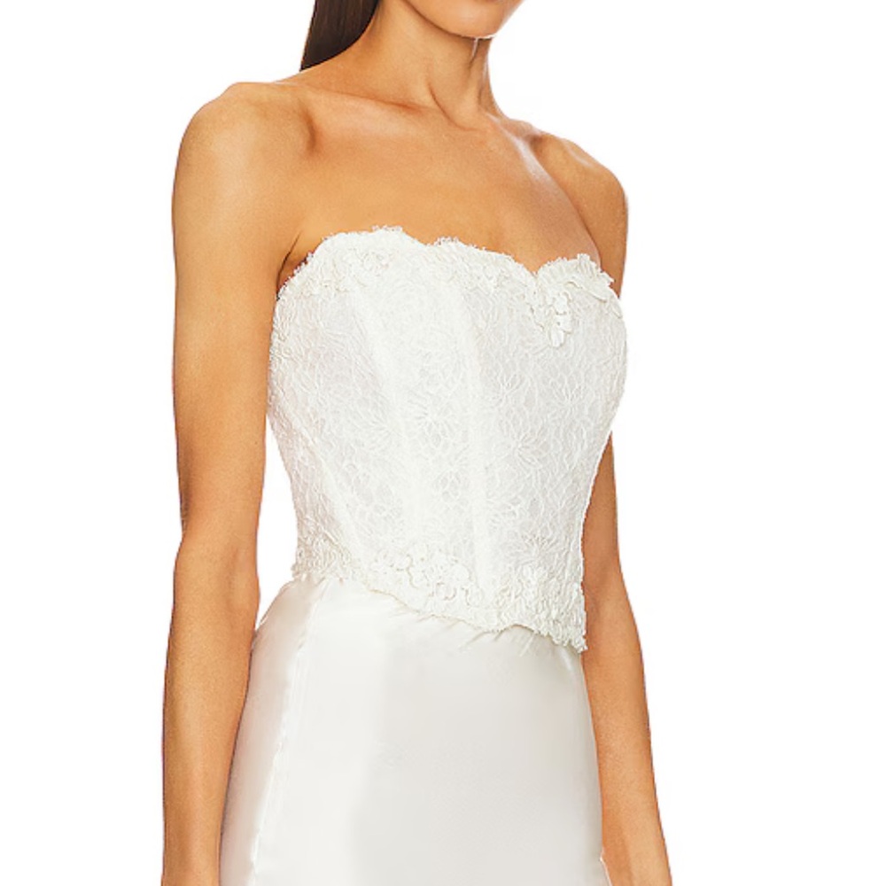 LoveShackFancy Arno Bustier in Antique White - Picture 2 of 8